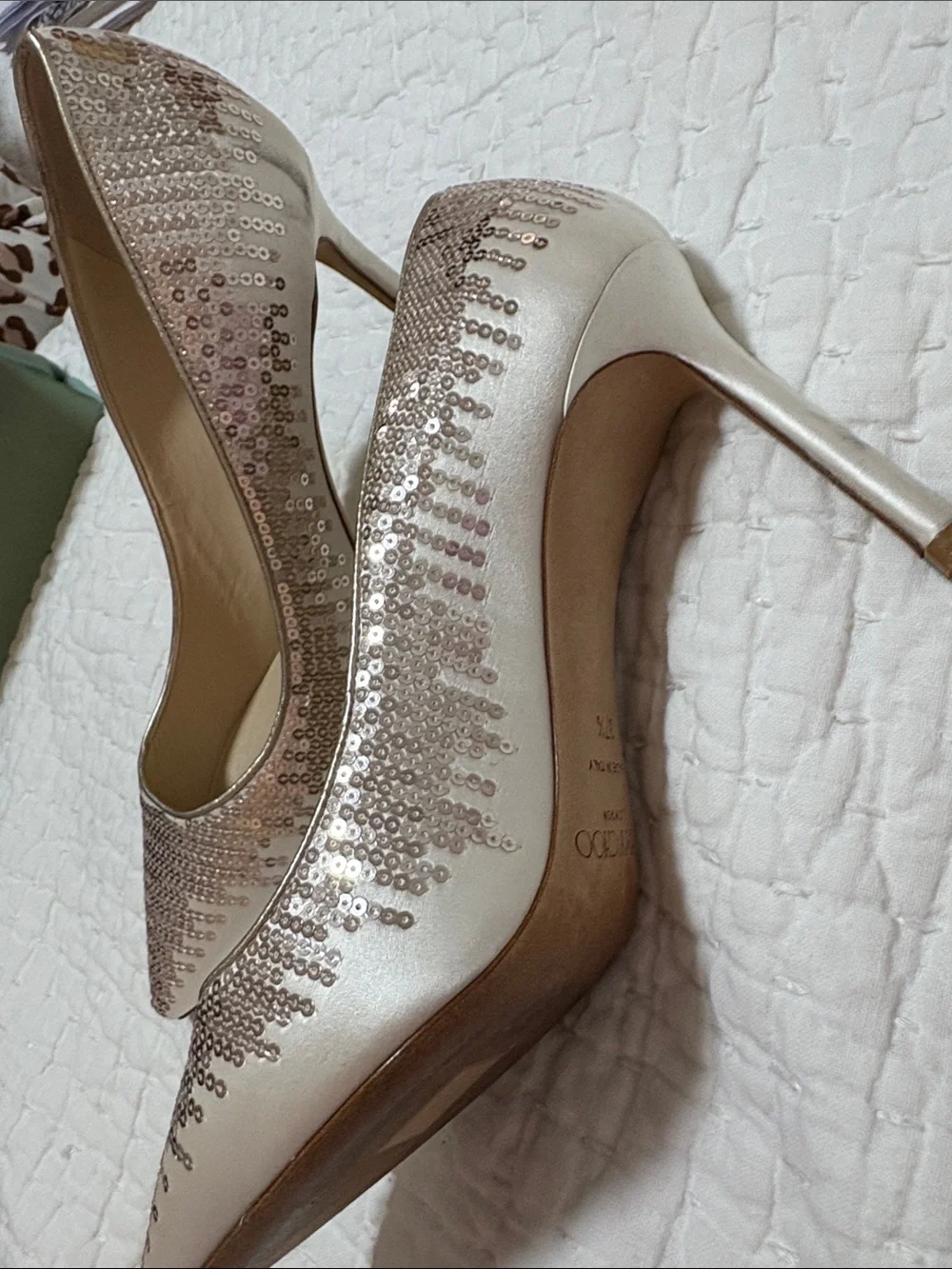 Jimmy Choo Rose Sequin Pointed-Toe Pumps